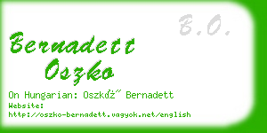 bernadett oszko business card